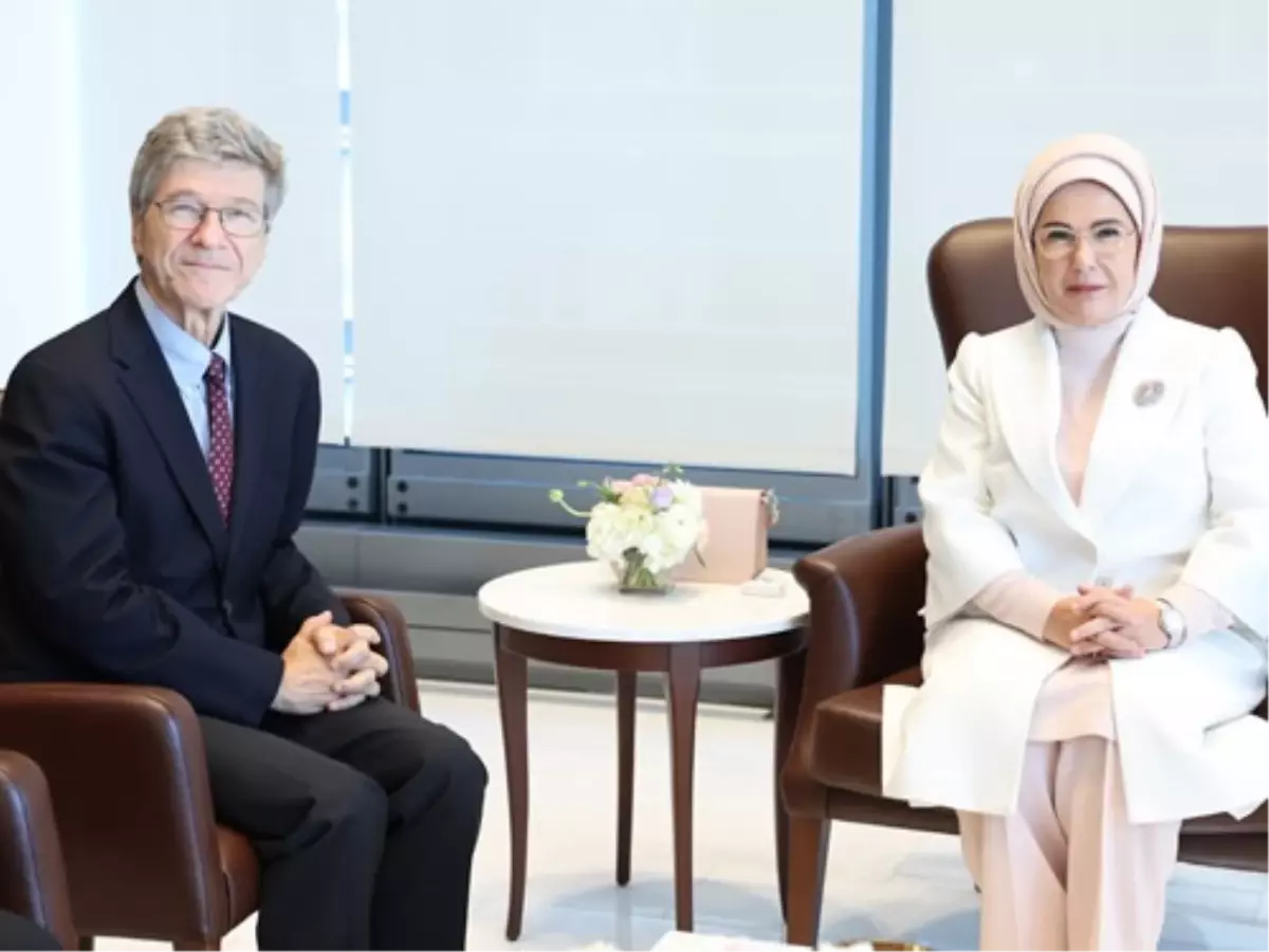 Emine Erdoğan, Jeffrey Sachs ile Sıfır Atık Projesini görüştü