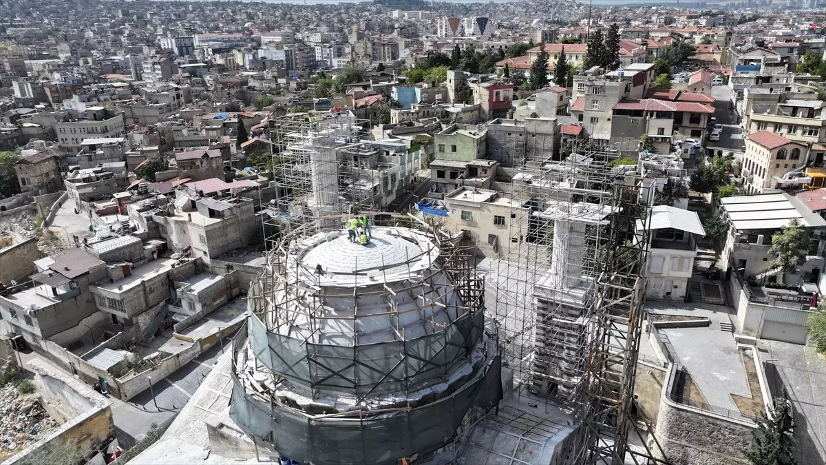 Kurtuluş Camisi’nin Kubbesi Tamamlandı